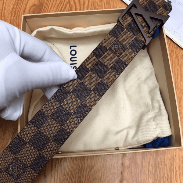 LOUIS VUITTON DAMIER EBENE LV INITIALES BELT – B31 - Image 6