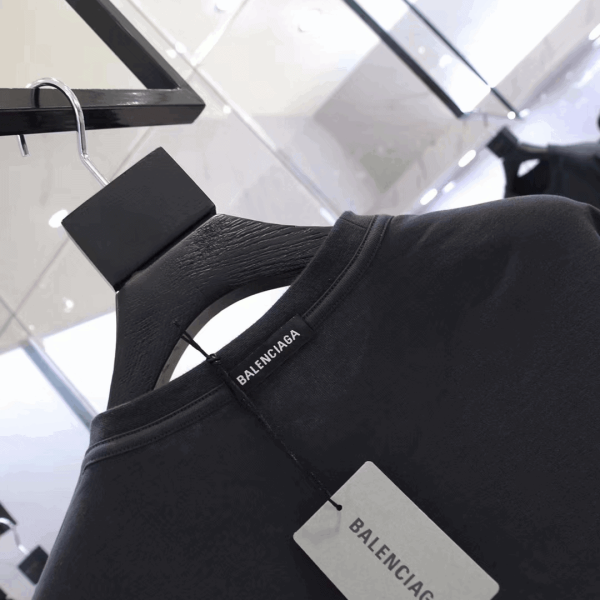 BALENCIAGA X-RATED BLACK COTTON-JERSEY T-SHIRT – BB39 - Image 3