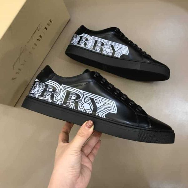 BURBERRY PRINTED LEATHER SNEAKERS – BBR9 - Image 6