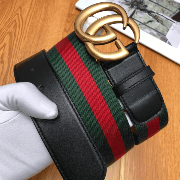 GUCCI GG BELT CUIR GREEN/RED LEATHER NE.RO – B013 - Image 6