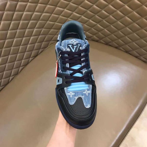LOUIS VUITTON X NIGO TRAINER SNEAKERS IN BLUE – LSVT129 - Image 3