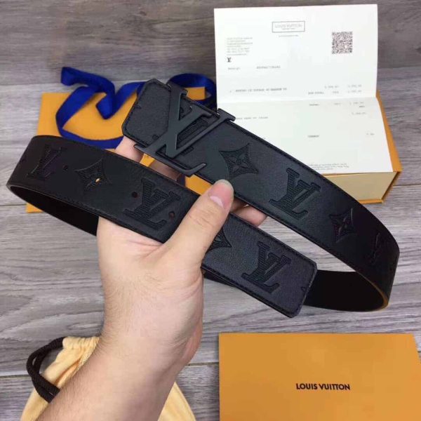 LOUIS VUITTON SHAPE BELT MONOGRAM SHADOW 40 MM BLACK – B113 - Image 4