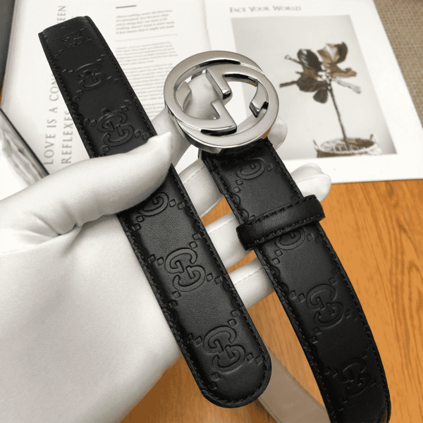GUCCI INTERLOCKING-G LEATHER BELT – B7 - Image 6