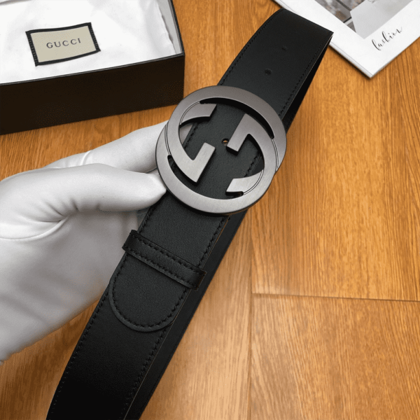 GUCCI INTERLOCKING-G LEATHER BELT – B12 - Image 5
