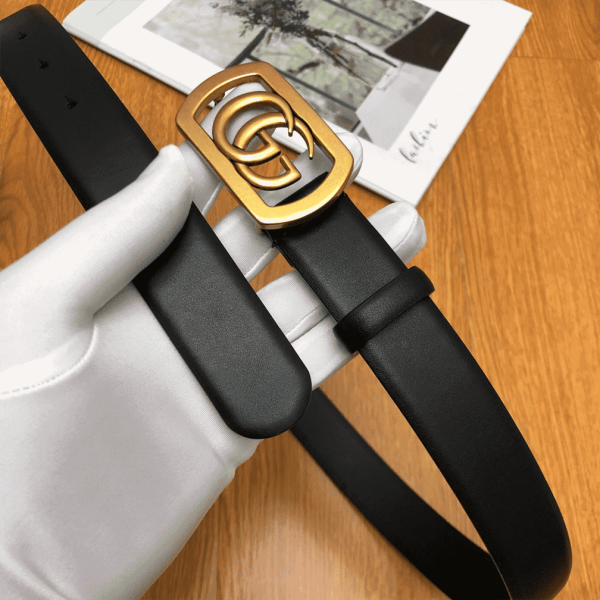 GUCCI BELT WITH FRAMED DOUBLE G BUCKLE – B8 - Image 4