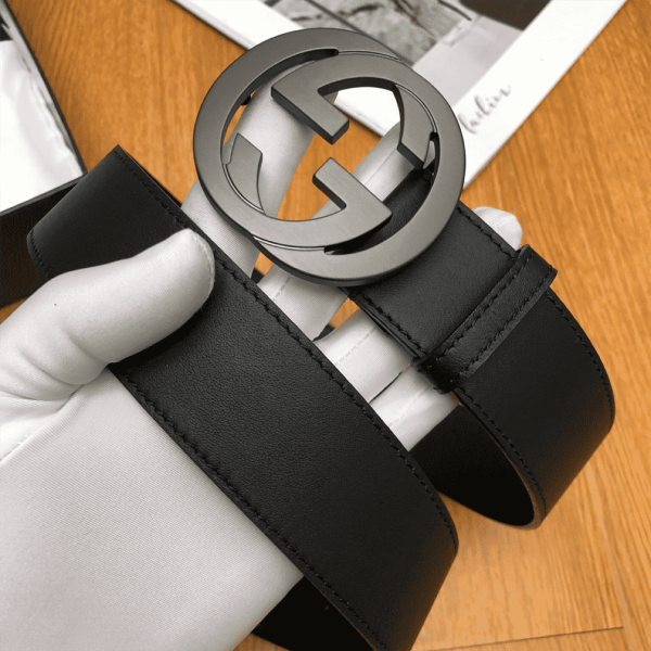 GUCCI INTERLOCKING-G LEATHER BELT – B12 - Image 4