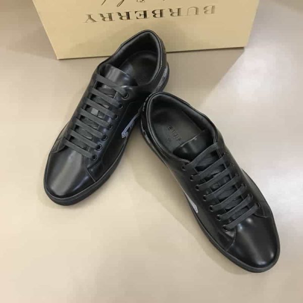 BURBERRY PRINTED LEATHER SNEAKERS – BBR9 - Image 5