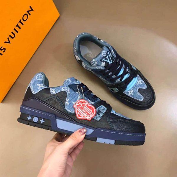 LOUIS VUITTON X NIGO TRAINER SNEAKERS IN BLUE – LSVT129 - Image 5