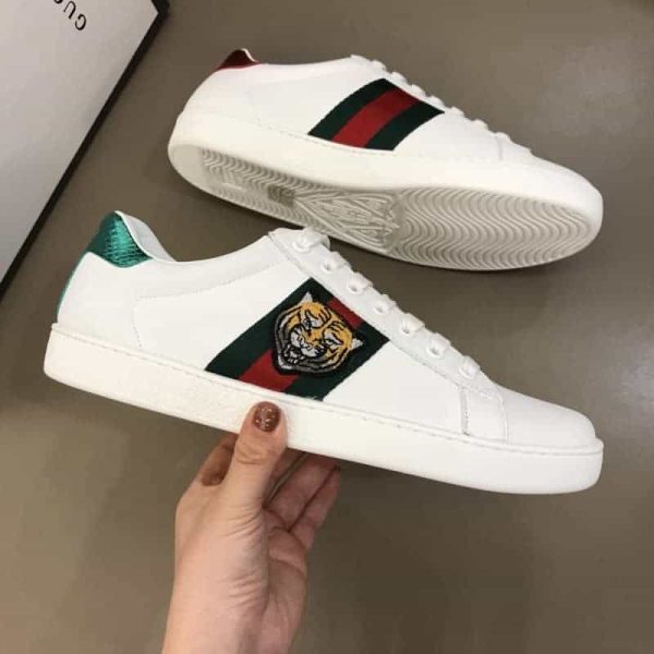 GUCCI TIGER ACE EMBROIDERED SNEAKER WHITE – GC27 - Image 6