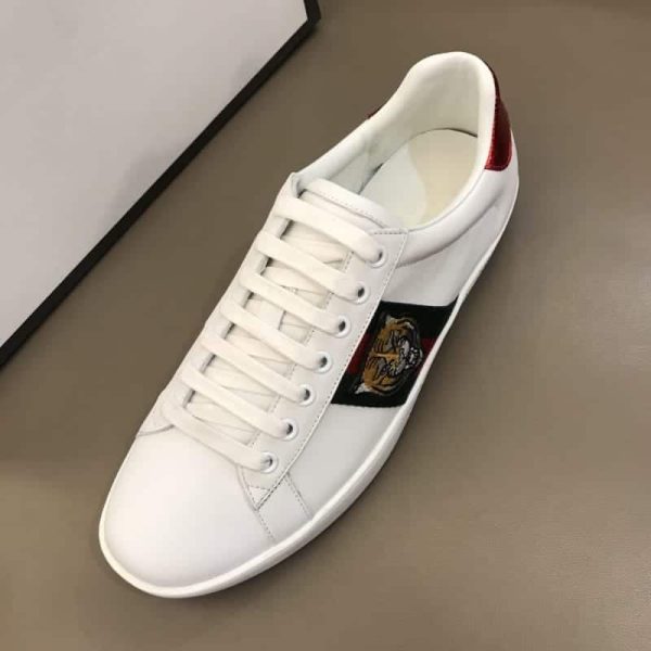 GUCCI TIGER ACE EMBROIDERED SNEAKER WHITE – GC27 - Image 5