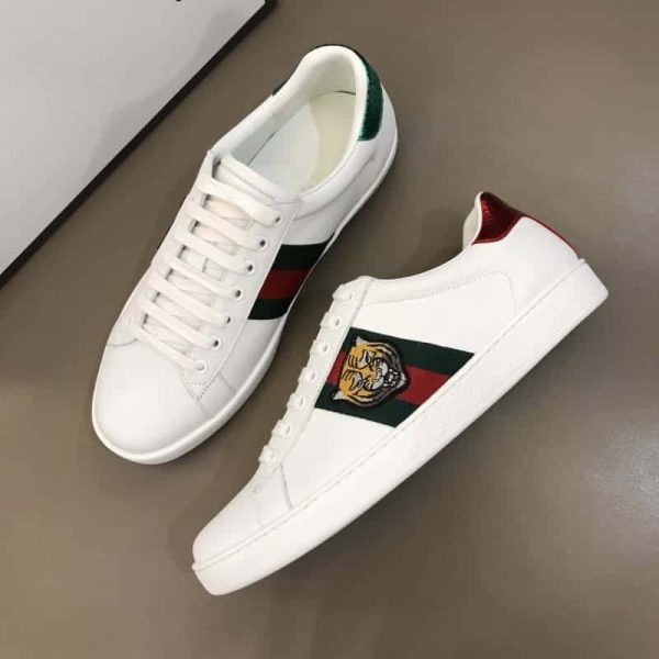 GUCCI TIGER ACE EMBROIDERED SNEAKER WHITE – GC27 - Image 4