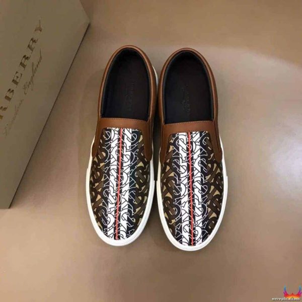 BURBERRY LEATHER VINGATE SNEAKER- BBR81 - Image 9