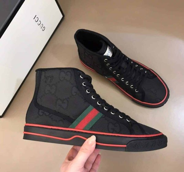 BLACK GUCCI OFF THE GRID HIGH TOP SNEAKER – GC141 - Image 5