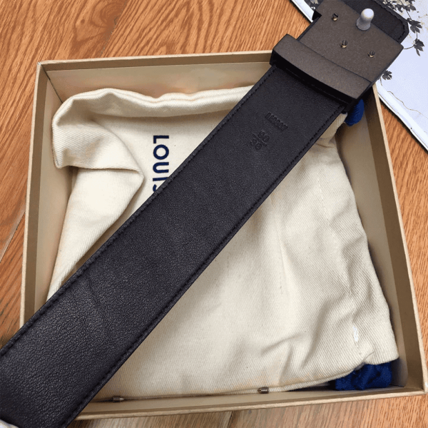 LOUIS VUITTON DAMIER EBENE LV INITIALES BELT – B31 - Image 4