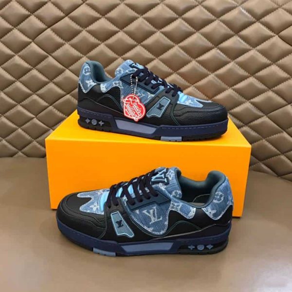 LOUIS VUITTON X NIGO TRAINER SNEAKERS IN BLUE – LSVT129 - Image 7