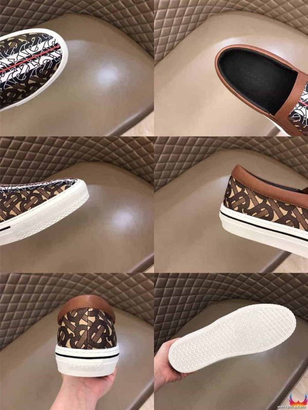 BURBERRY LEATHER VINGATE SNEAKER- BBR81 - Image 10