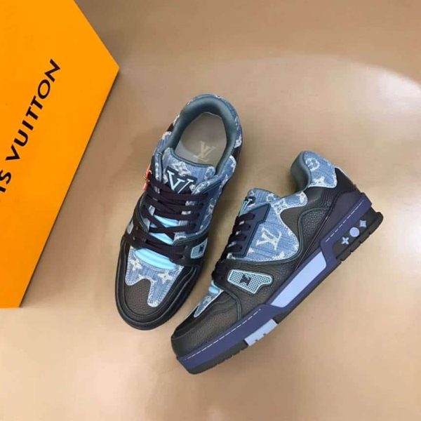 LOUIS VUITTON X NIGO TRAINER SNEAKERS IN BLUE – LSVT129 - Image 8
