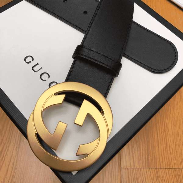 GUCCI INTERLOCKING-G LEATHER BELT – B5 - Image 3
