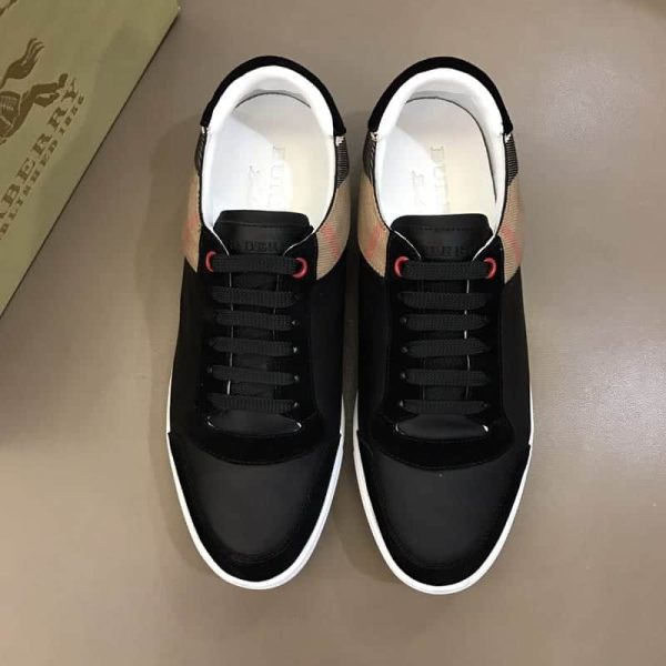 BURBERRY LEATHER AND HOUSE CHECK SNEAKERS – BBR26 - Image 3