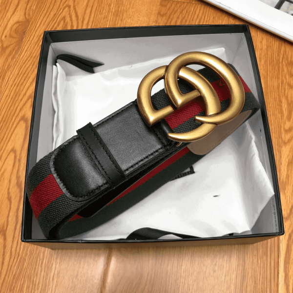 GUCCI GG BELT CUIR GREEN/RED LEATHER NE.RO – B013 - Image 3