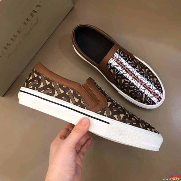 BURBERRY LEATHER VINGATE SNEAKER- BBR81 - Image 6
