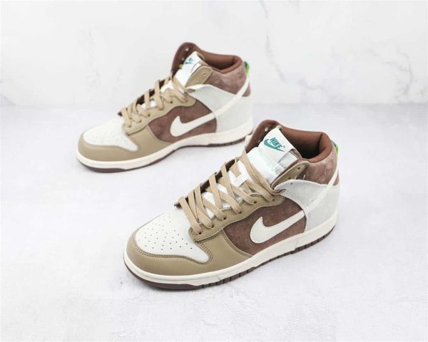 OFF WHITE X NIKE DUNK HIGH LIGHT CHOCOLATE – NK65 - Image 7