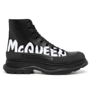 ALEXANDER MCQUEEN MEN’S TREAD SLICK BOOT IN BLACK – AM45