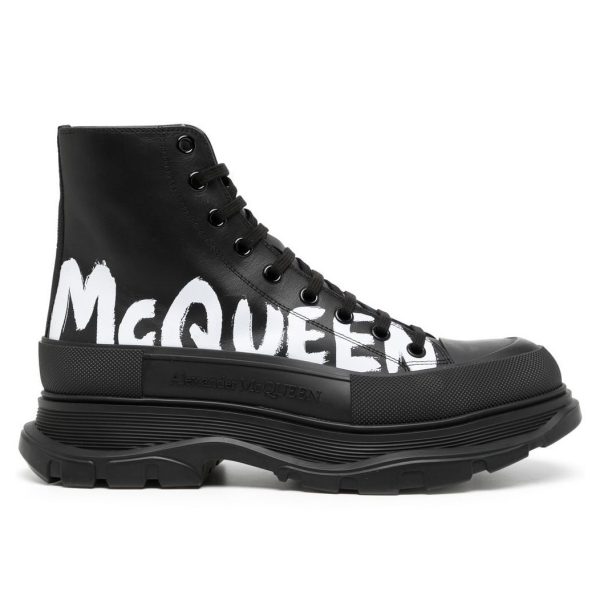 ALEXANDER MCQUEEN MEN’S TREAD SLICK BOOT IN BLACK – AM45