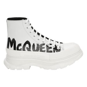 ALEXANDER MCQUEEN MEN’S TREAD SLICK BOOT IN WHITE – AM44