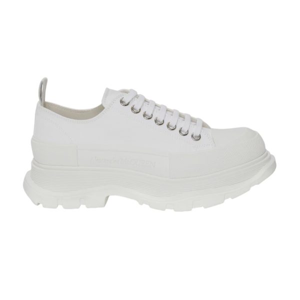 ALEXANDER MCQUEEN MEN’S TREAD SLICK LACE UP IN WHITE – AM25