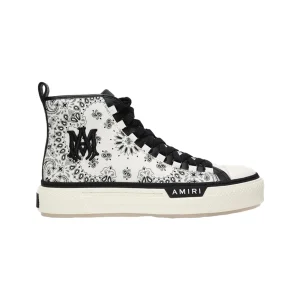 AMIRI BANDANA-PRINT HIGH-TOP SNEAKERS – AM021