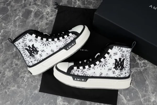 AMIRI BANDANA-PRINT HIGH-TOP SNEAKERS – AM021 - Image 3