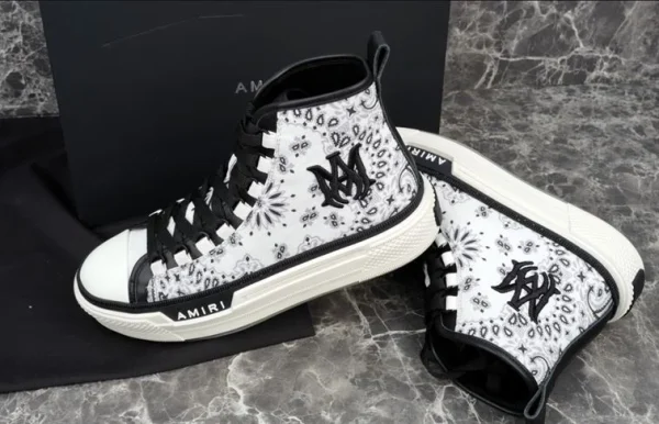 AMIRI BANDANA-PRINT HIGH-TOP SNEAKERS – AM021 - Image 8