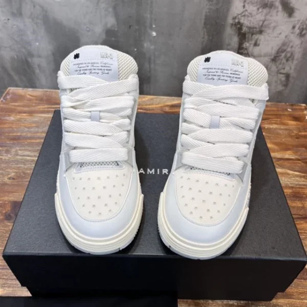 AMIRI EMBOSSED-LOGO LEATHER SNEAKERS – AM016 - Image 5