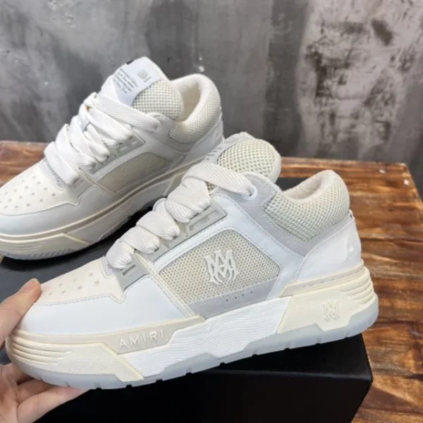 AMIRI EMBOSSED-LOGO LEATHER SNEAKERS – AM016 - Image 2