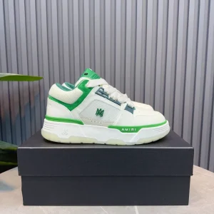 AMIRI EMBOSSED-LOGO LEATHER SNEAKERS – AM080