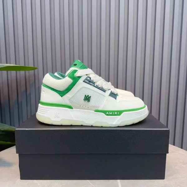 AMIRI EMBOSSED-LOGO LEATHER SNEAKERS – AM080