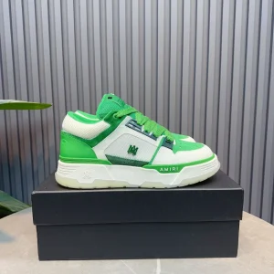 AMIRI EMBOSSED-LOGO LEATHER SNEAKERS – AM082