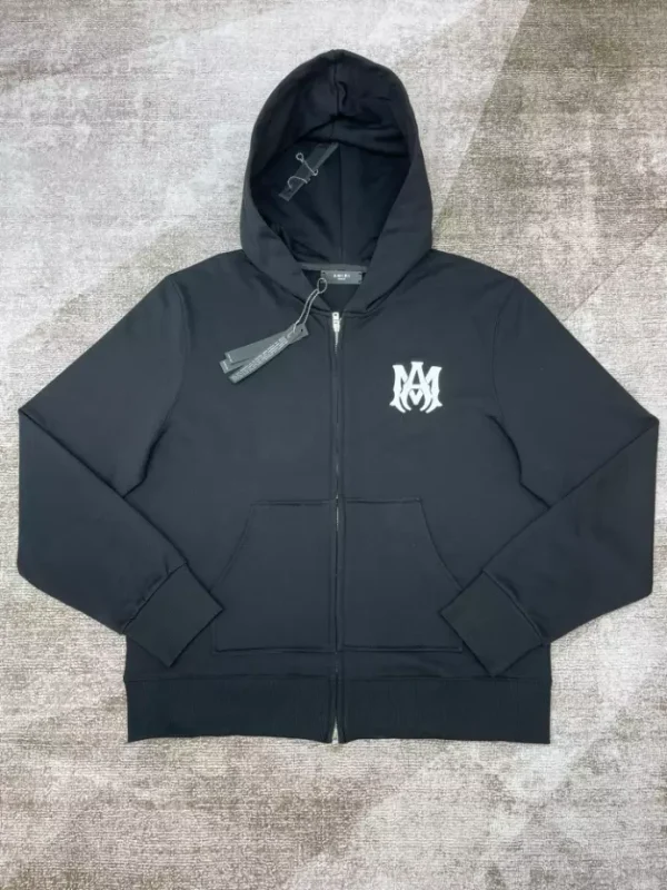 Amiri Ma Core Logo Zip Hoodie – SAV001 - Image 2