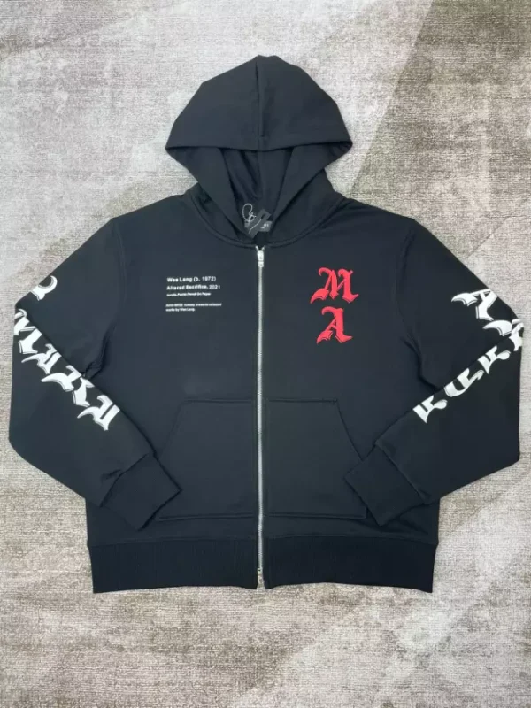 Amiri Ma Core Logo Zip Hoodie – SAV004 - Image 2