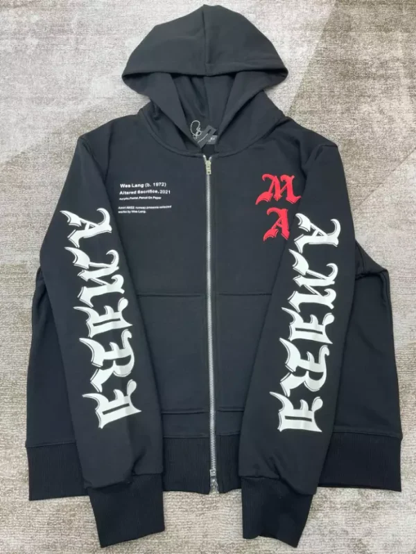 Amiri Ma Core Logo Zip Hoodie – SAV004 - Image 4