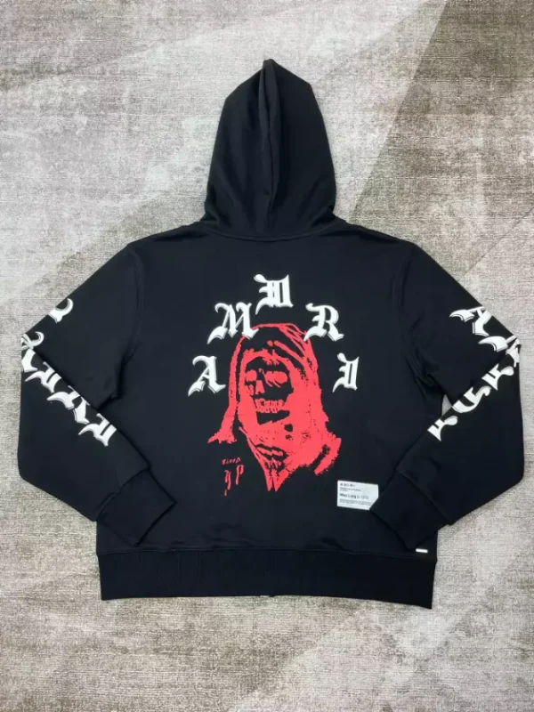 Amiri Ma Core Logo Zip Hoodie – SAV004 - Image 3