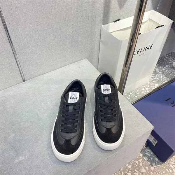 B101 SNEAKER BLACK SMOOTH CALFSKIN AND NUBUCK – CD137 - Image 5