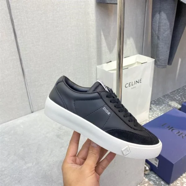 B101 SNEAKER BLACK SMOOTH CALFSKIN AND NUBUCK – CD137 - Image 2