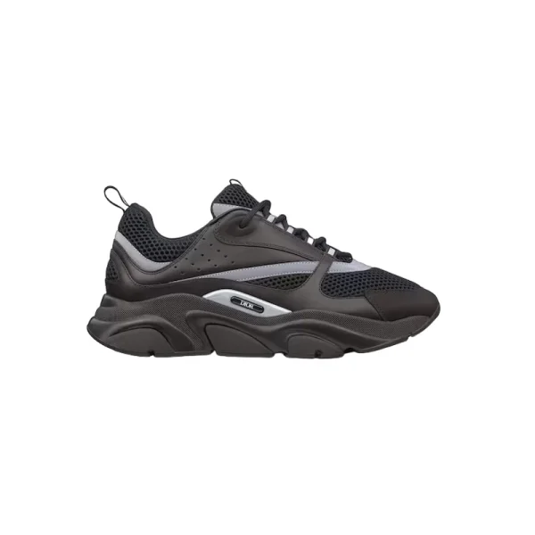 B22 SNEAKER BLACK TECHNICAL MESH AND SMOOTH CALFSKIN – CD136