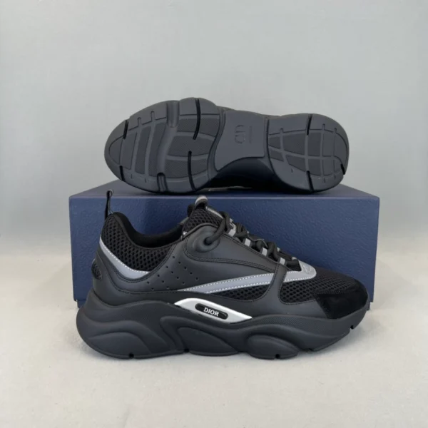 B22 SNEAKER BLACK TECHNICAL MESH AND SMOOTH CALFSKIN – CD136 - Image 3