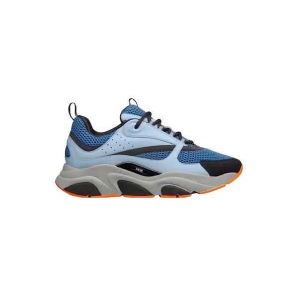 B22 SNEAKER BLUE TECHNICAL MESH WITH LIGHT BLUE SMOOTH CALFSKIN – CD132