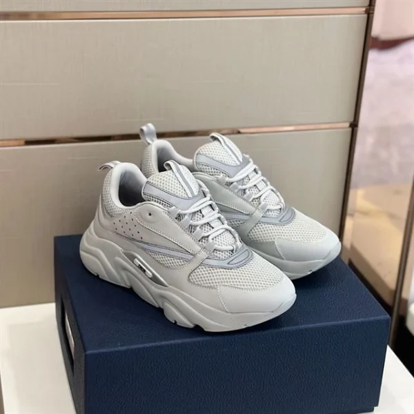B22 SNEAKER DIOR GRAY TECHNICAL MESH AND SMOOTH CALFSKIN – CD131 - Image 5