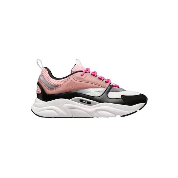 B22 SNEAKER PINK AND WHITE TECHNICAL MESH WITH PINK AND BLACK CALFSKIN – CD130