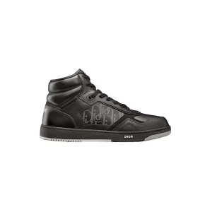 B27 HIGH-TOP SNEAKER BLACK DIOR OBLIQUE GALAXY LEATHER WITH SMOOTH CALFSKIN AND SUEDE  – CD121